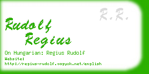 rudolf regius business card